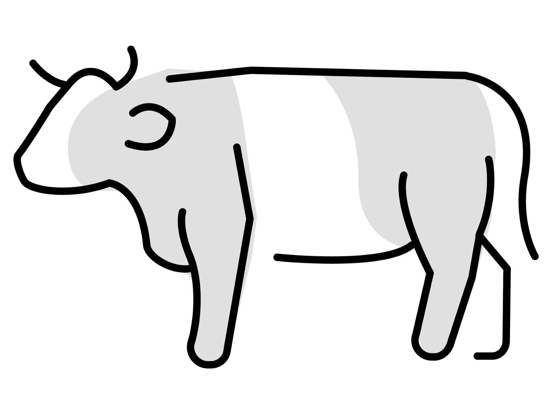 Desenho de Vacas para colorir e imprimir: número 2