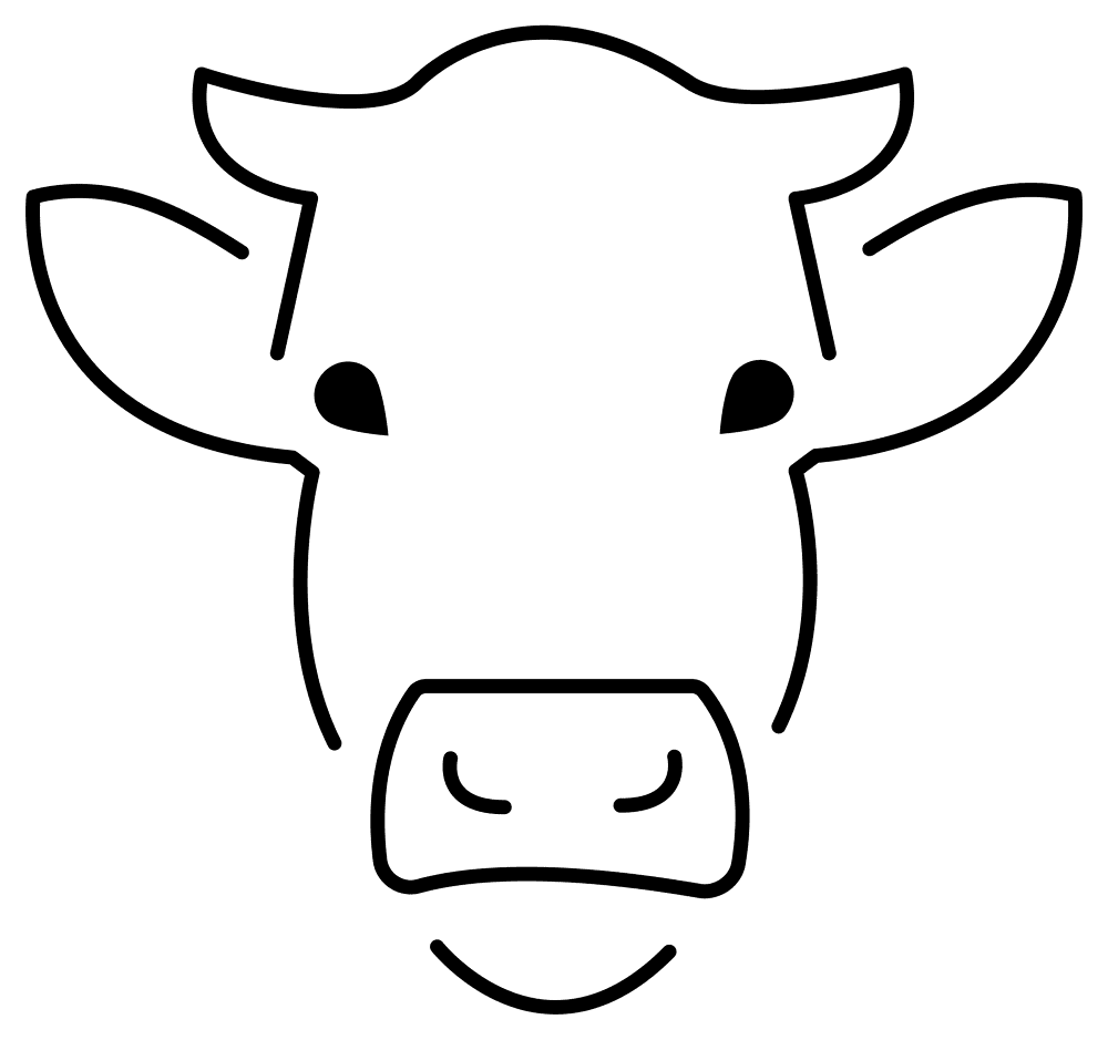 Desenho de Vacas para colorir e imprimir: número 3