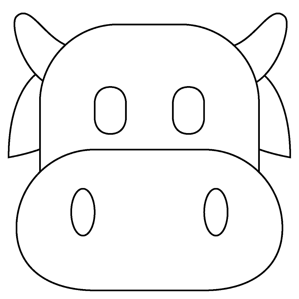 Desenho de Vacas para colorir e imprimir: número 4