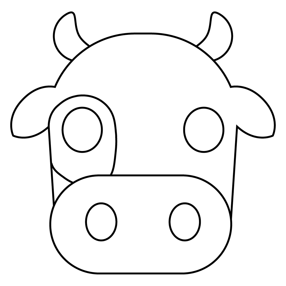 Desenho de Vacas para colorir e imprimir: número 6