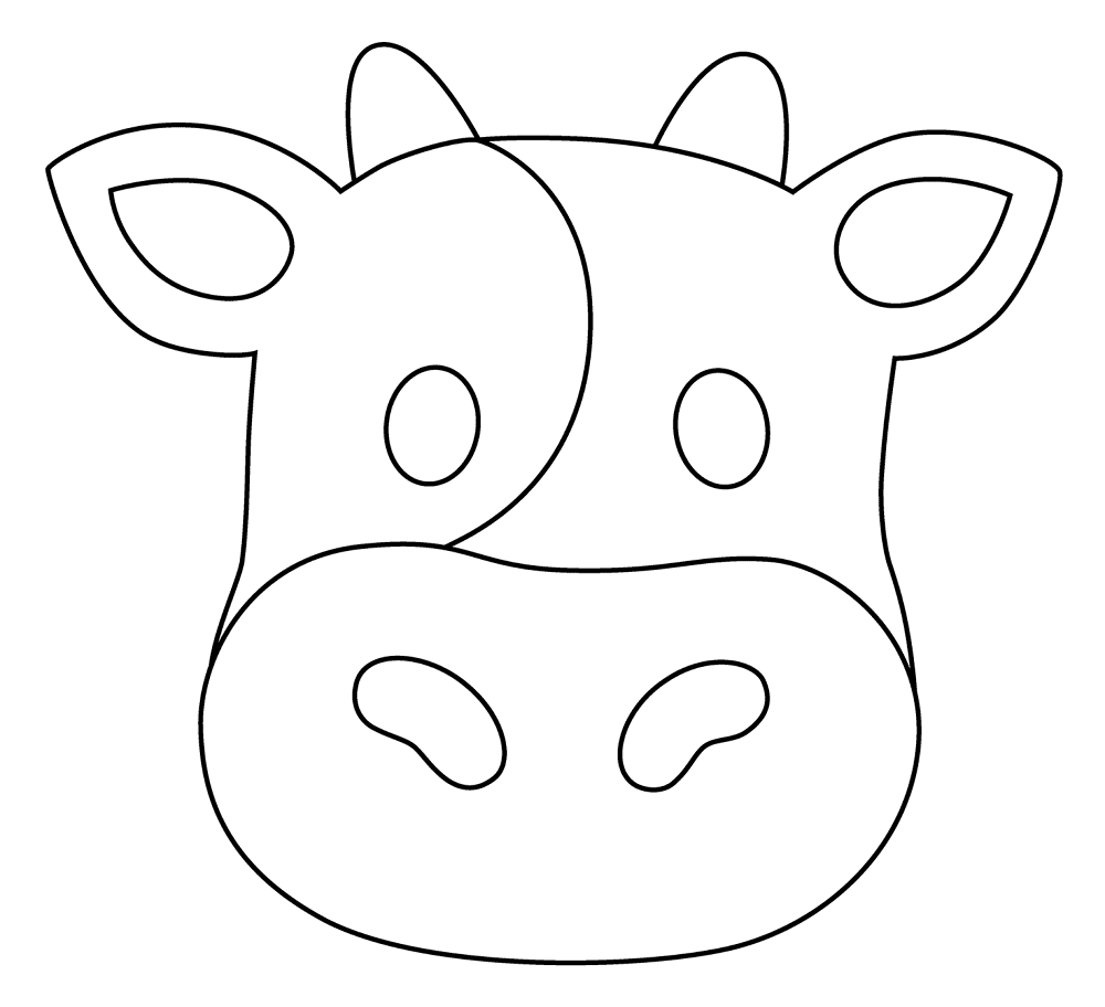 Desenho de Vacas para colorir e imprimir: número 8
