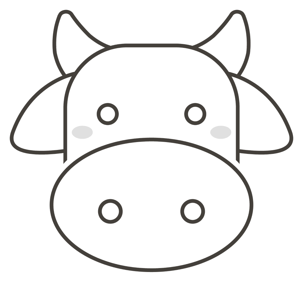 Desenho de Vacas para colorir e imprimir: número 10