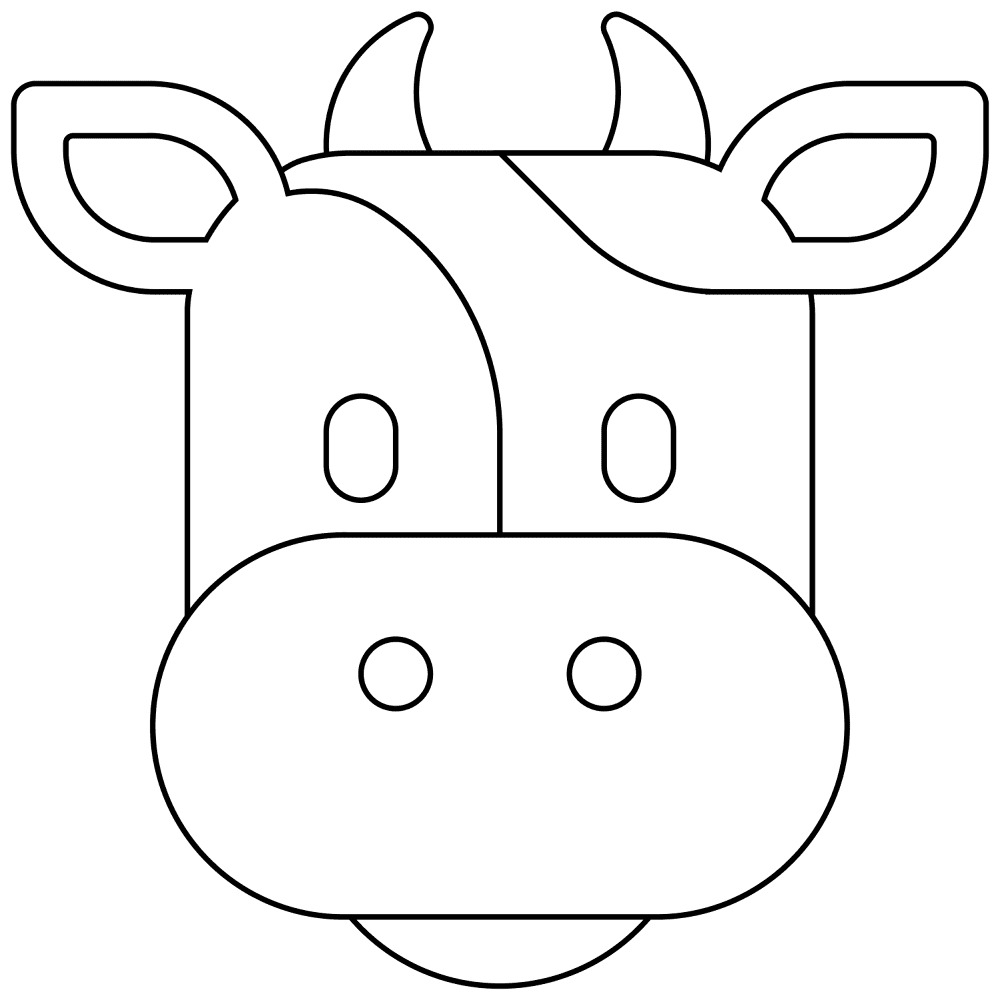 Desenho de Vacas para colorir e imprimir: número 11