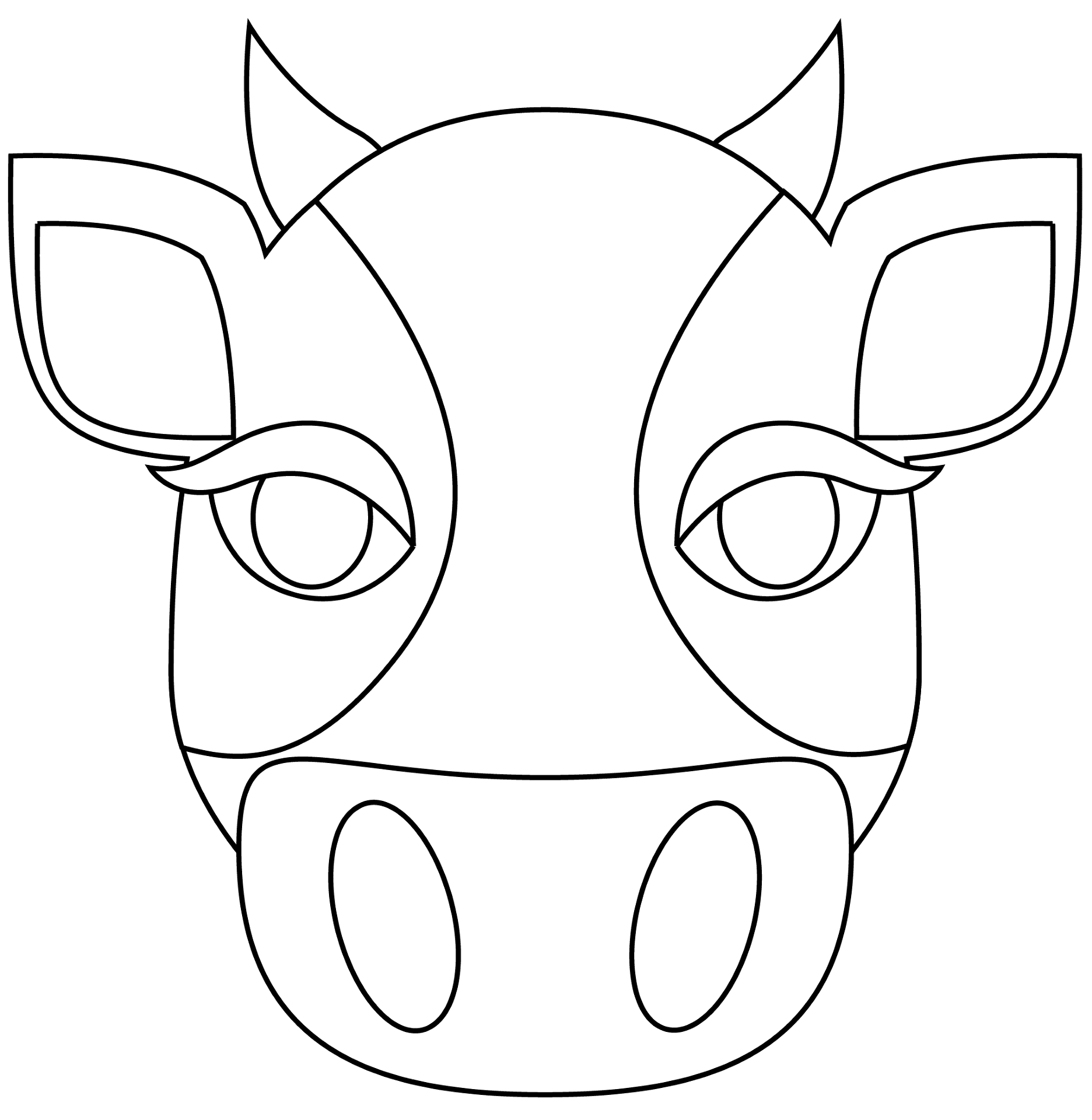 Desenho de Vacas para colorir e imprimir: número 12