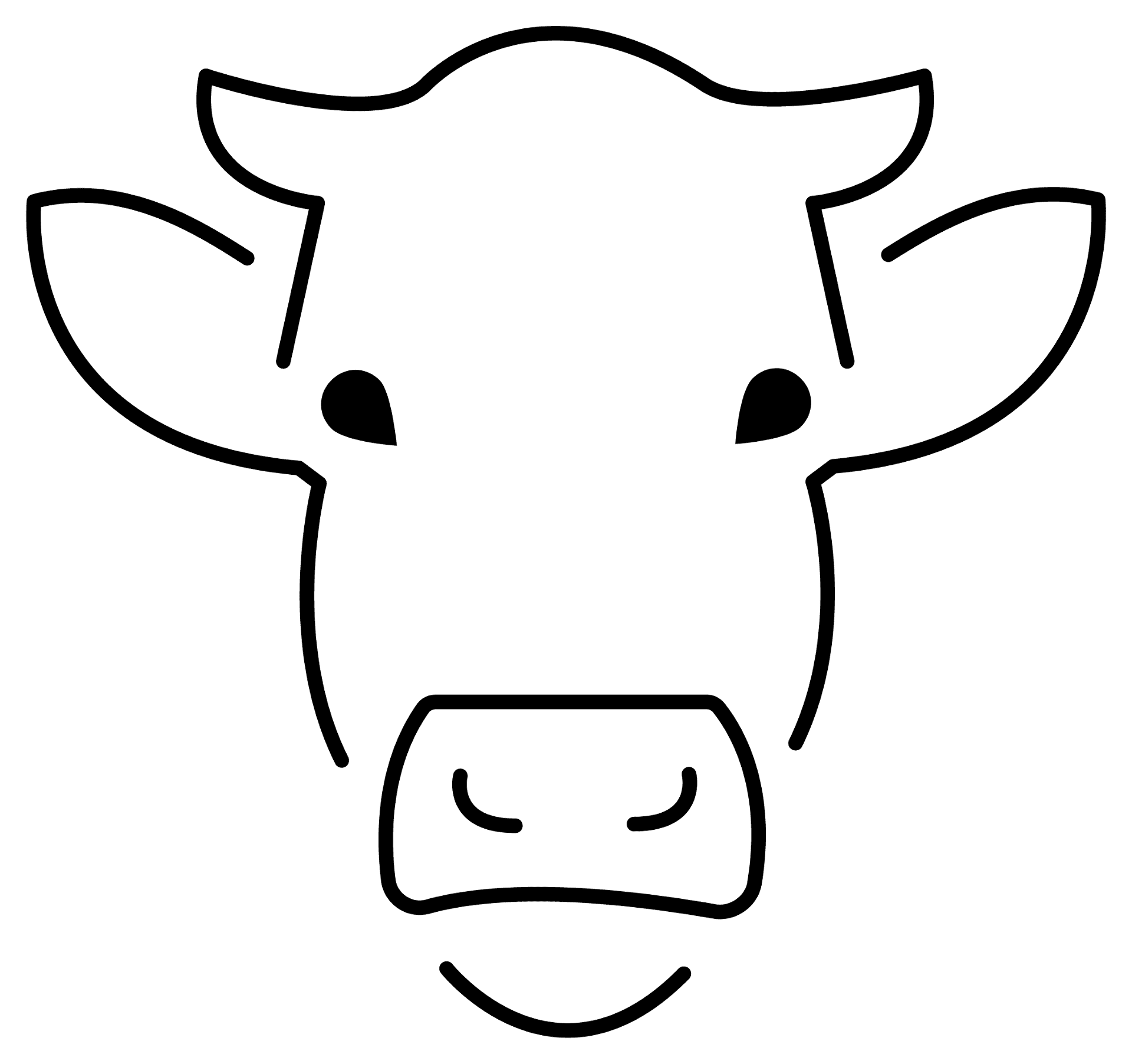 Desenho de Vacas para colorir e imprimir: número 13