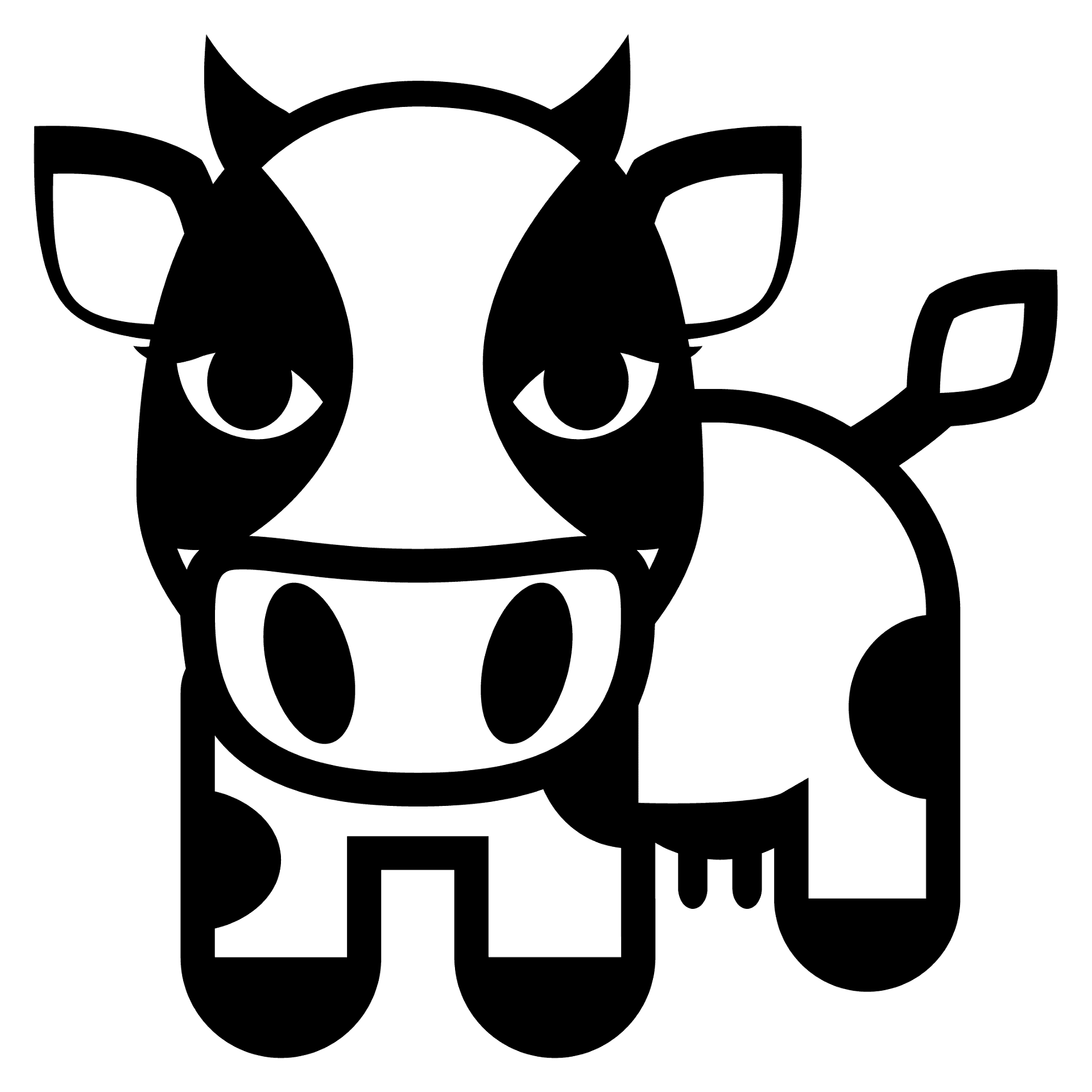Desenho de Vacas para colorir e imprimir: número 14