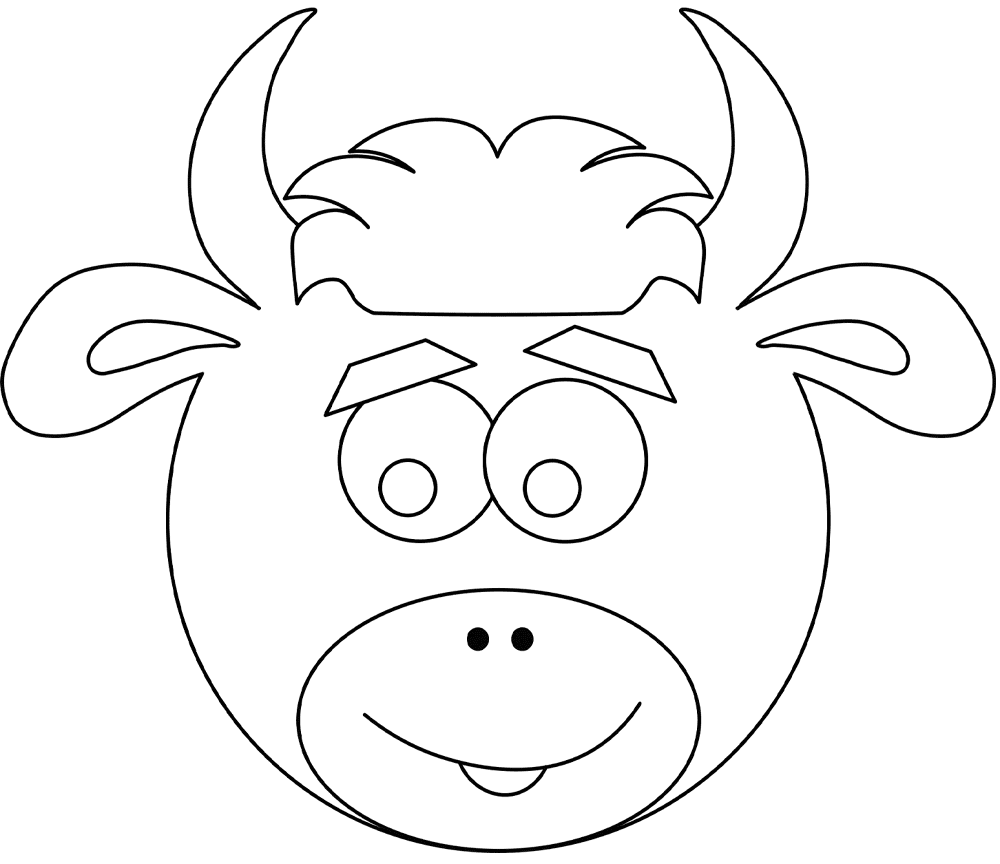 Desenho de Vacas para colorir e imprimir: número 16