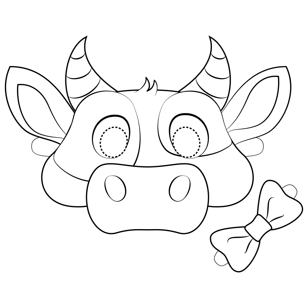 Desenho de Vacas para colorir e imprimir: número 17