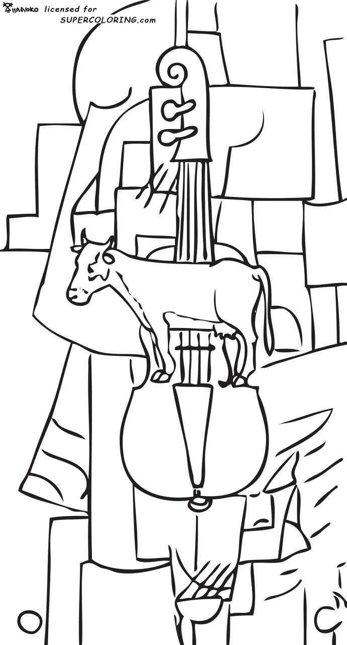 Desenho de Vacas para colorir e imprimir: número 25