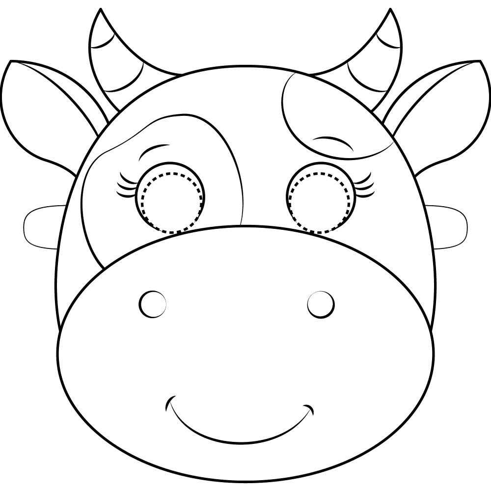 Desenho de Vacas para colorir e imprimir: número 30