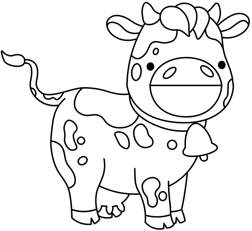 Desenho de Vacas para colorir e imprimir: número 46