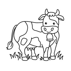 Desenho de Vacas para colorir e imprimir: número 48