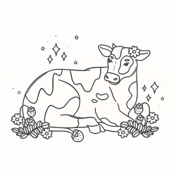 Desenho de Vacas para colorir