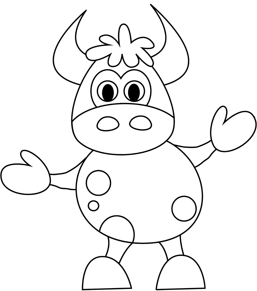 Desenho de Vacas para colorir