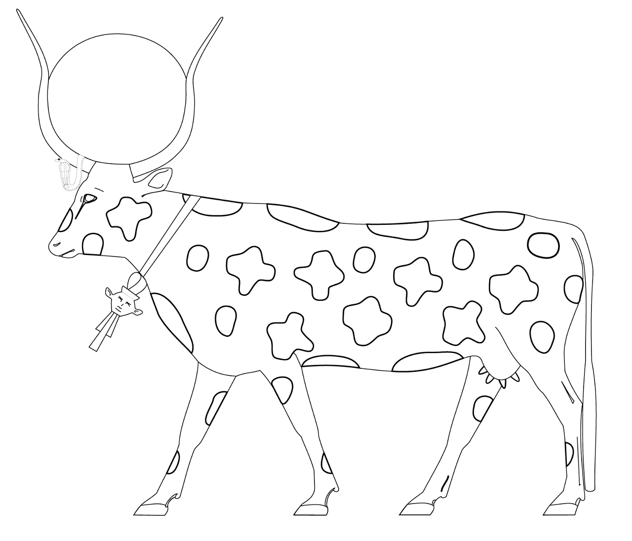 Desenho de Vacas para colorir