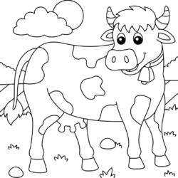 Desenho de Vacas para colorir