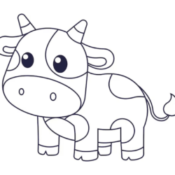 Desenho de Vacas para colorir