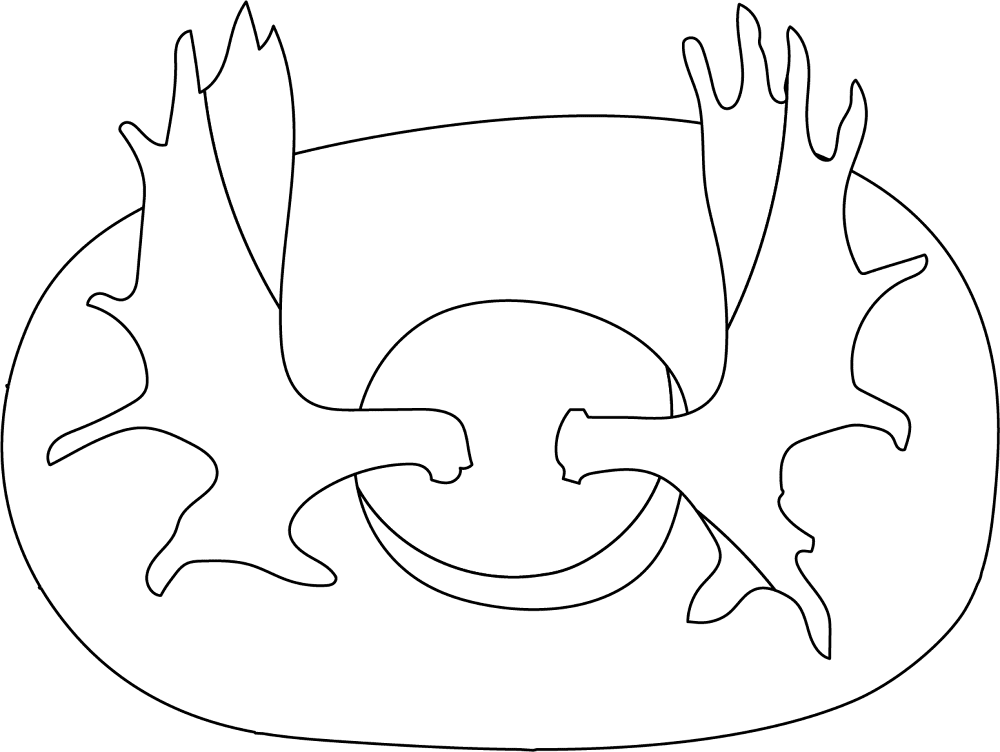 Desenho de Veados para colorir e imprimir: número 4