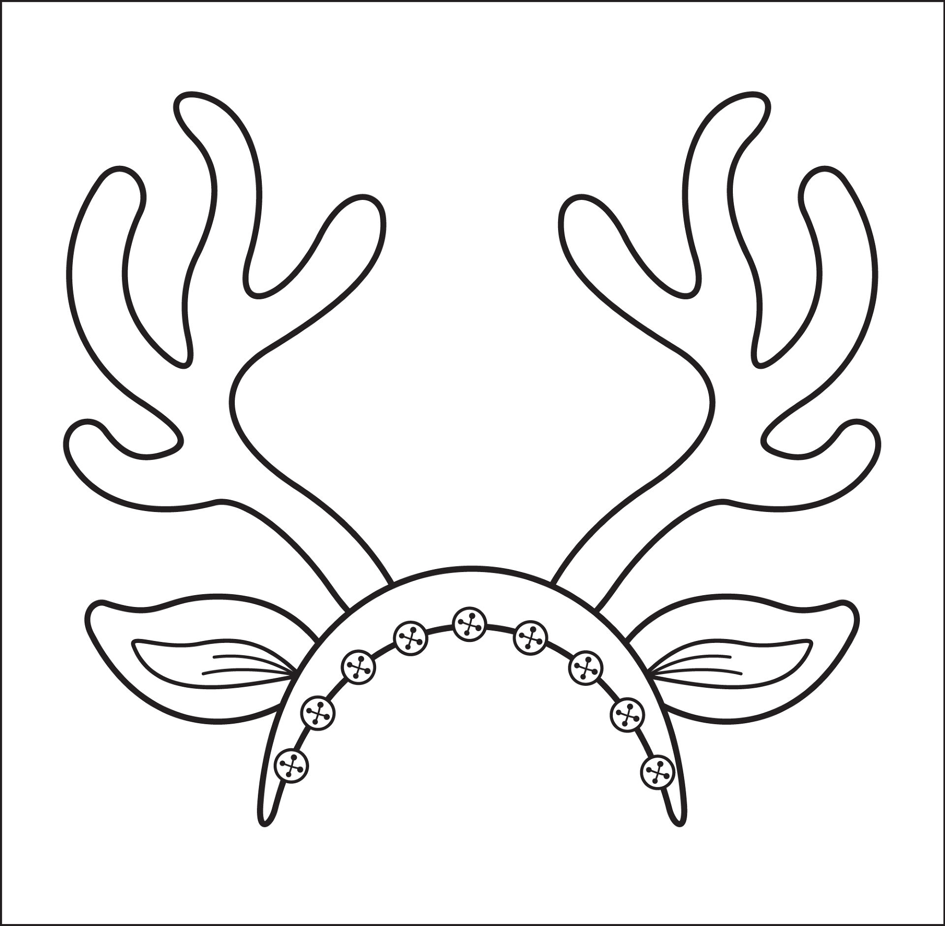 Desenho de Veados para colorir e imprimir: número 9