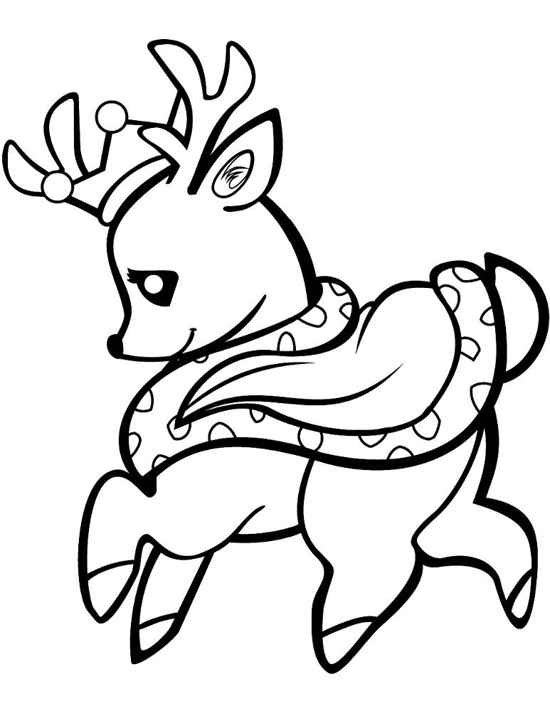 Desenho de Veados para colorir e imprimir: número 10