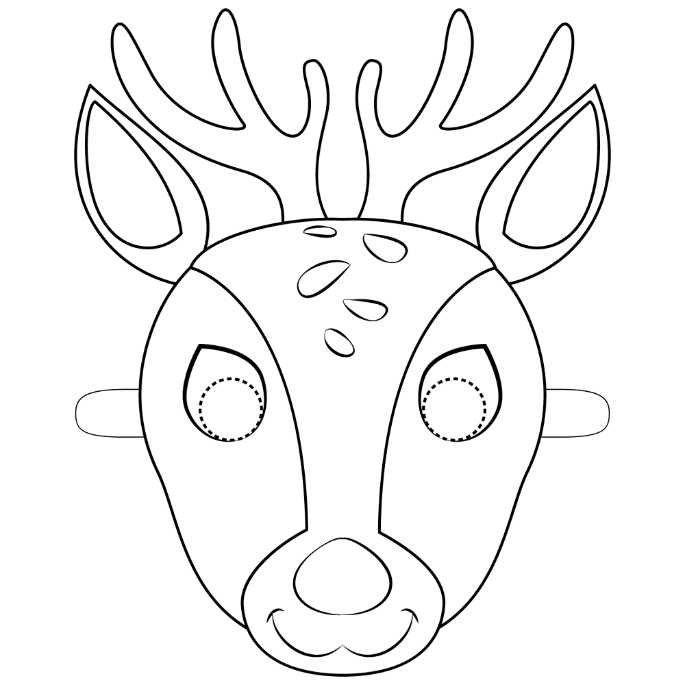 Desenho de Veados para colorir e imprimir: número 21