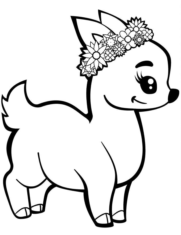 Desenho de Veados para colorir e imprimir: número 27