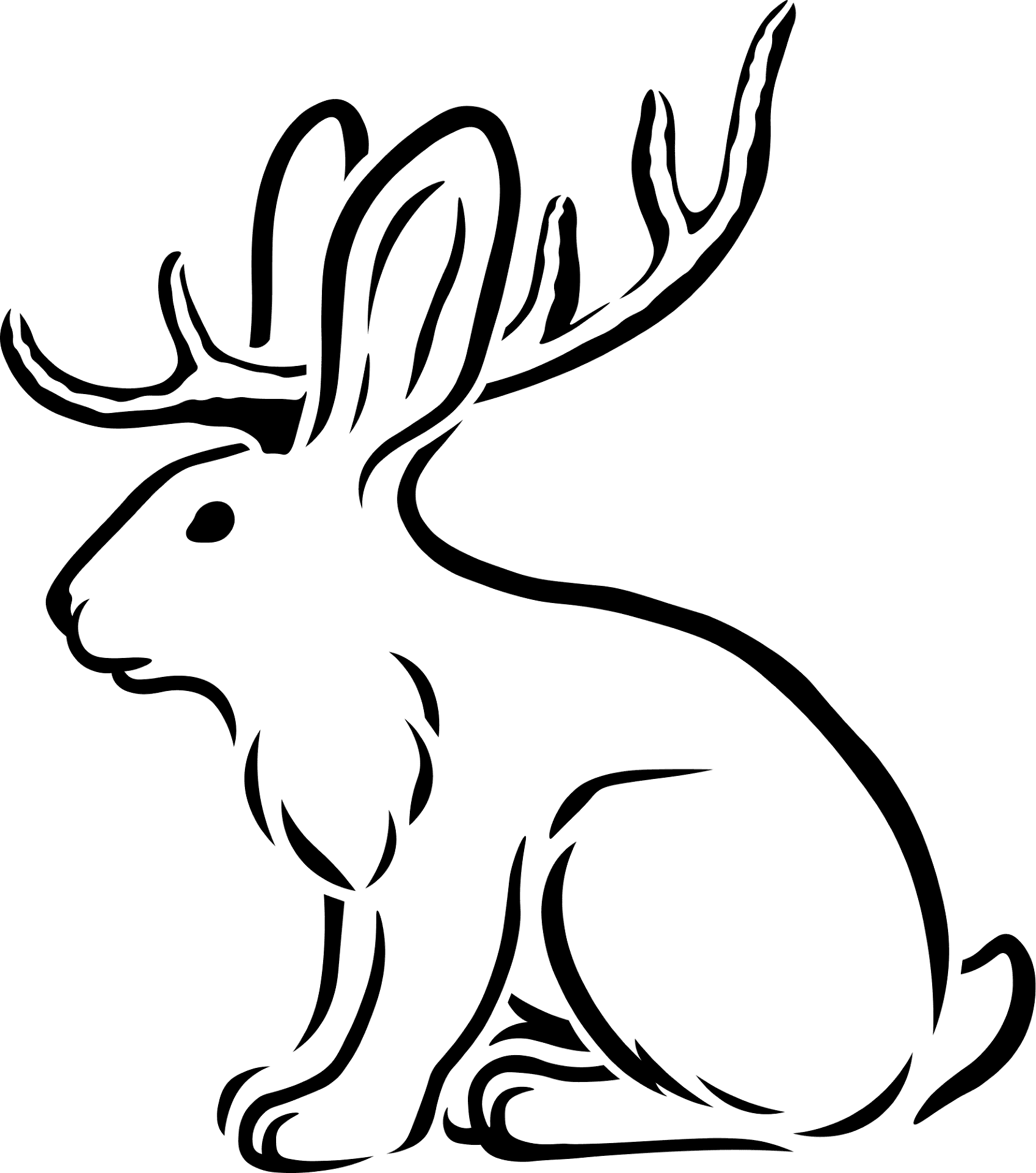 Desenho de Veados para colorir e imprimir: número 29