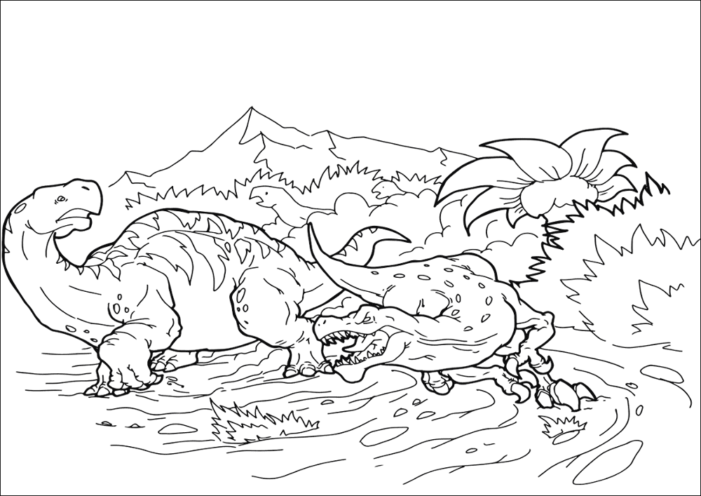 Desenho de Velociraptor para colorir e imprimir: número 19
