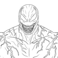 Desenho de Venom para colorir e imprimir: número 11