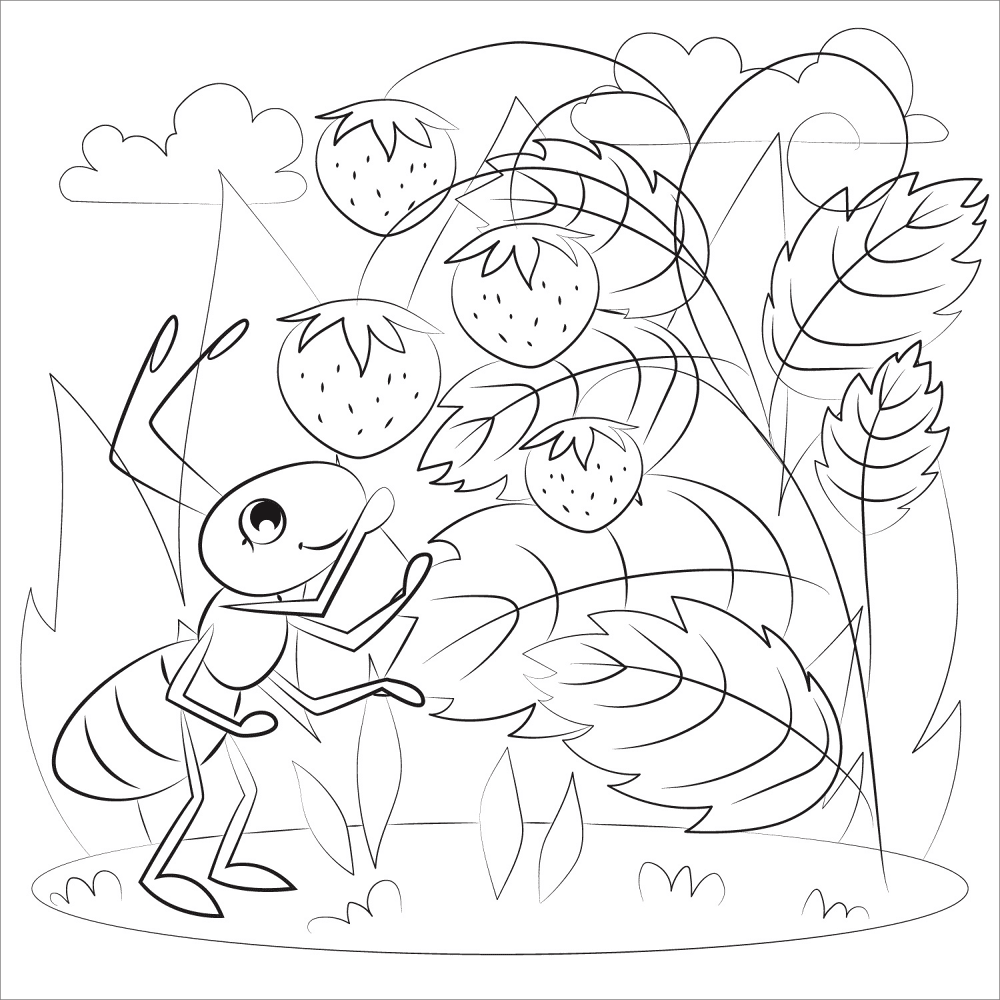 Desenho de Verão para colorir e imprimir: número 8