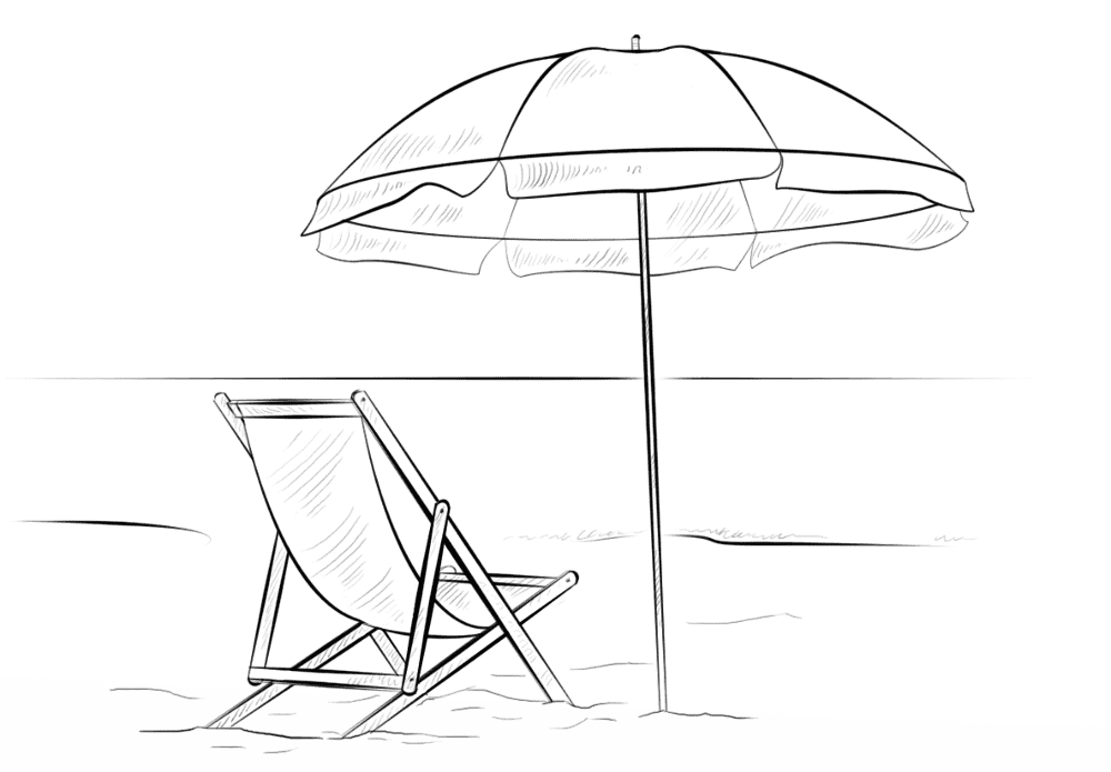 Desenho de Verão para colorir e imprimir: número 10
