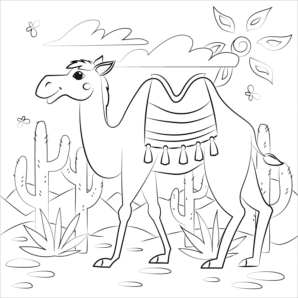 Desenho de Verão para colorir e imprimir: número 13