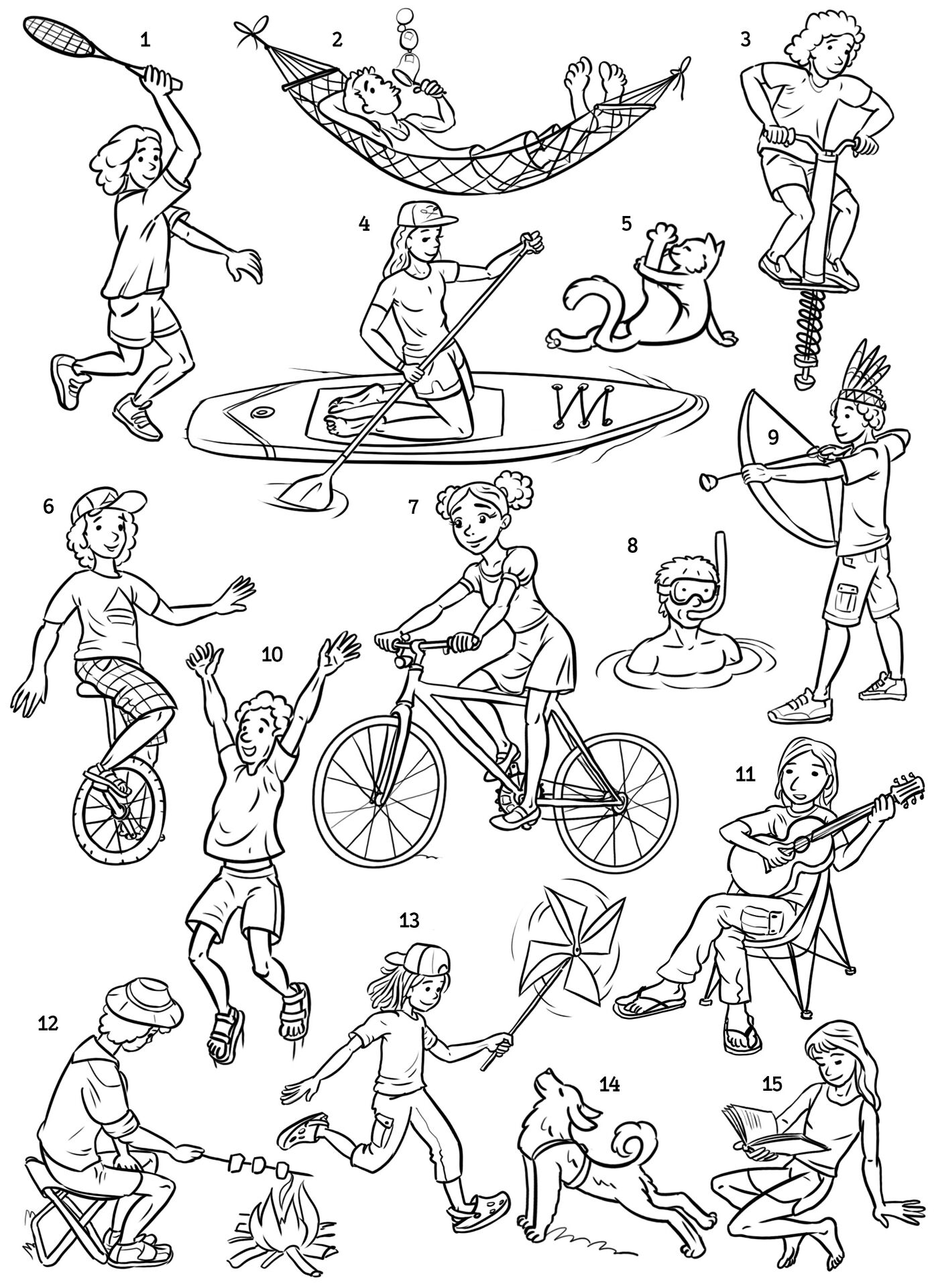 Desenho de Verão para colorir e imprimir: número 26