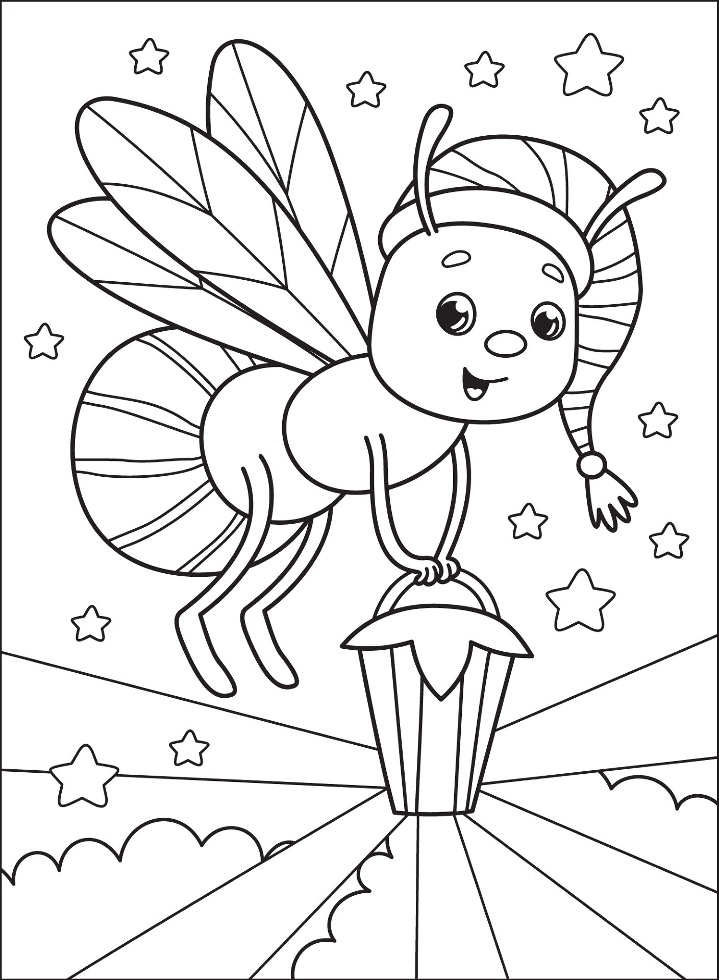 Desenho de Verão para colorir e imprimir: número 27