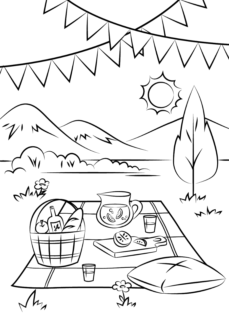 Desenho de Verão para colorir