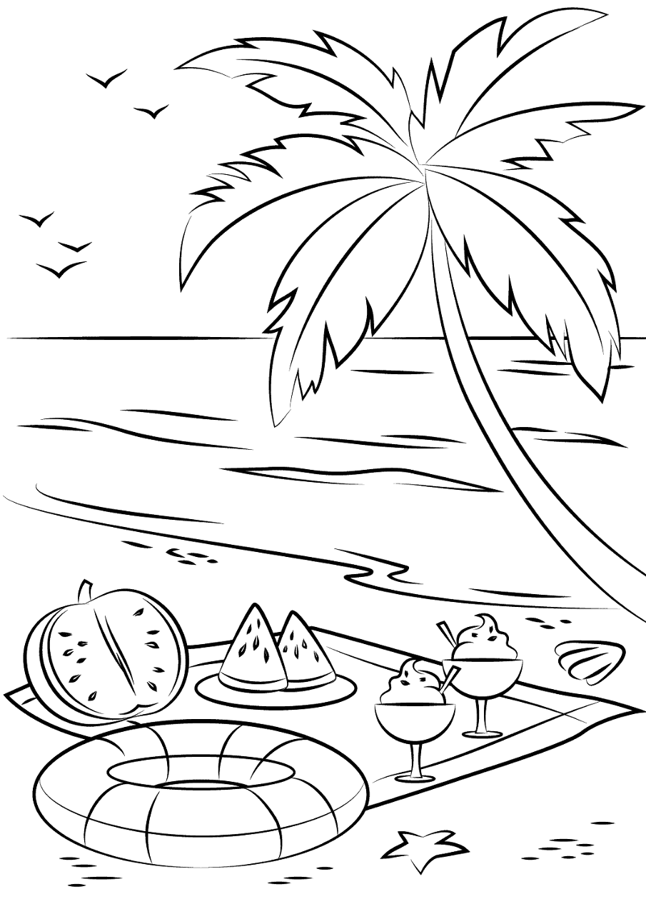 Desenho de Verão para colorir
