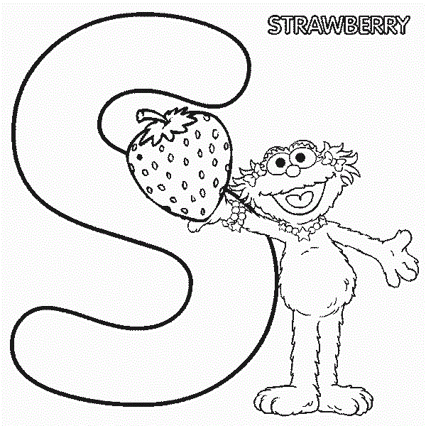Desenho de Vila Sesamo para colorir e imprimir: número 6