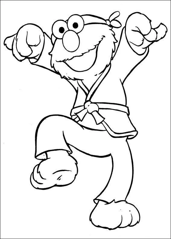 Desenho de Vila Sesamo para colorir e imprimir: número 15