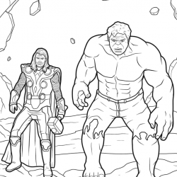Desenho de Vingadores para colorir e imprimir: número 3