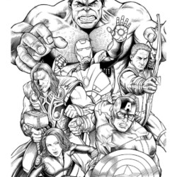 Desenho de Vingadores para colorir e imprimir: número 6