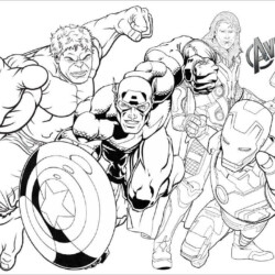 Desenho de Vingadores para colorir e imprimir: número 7