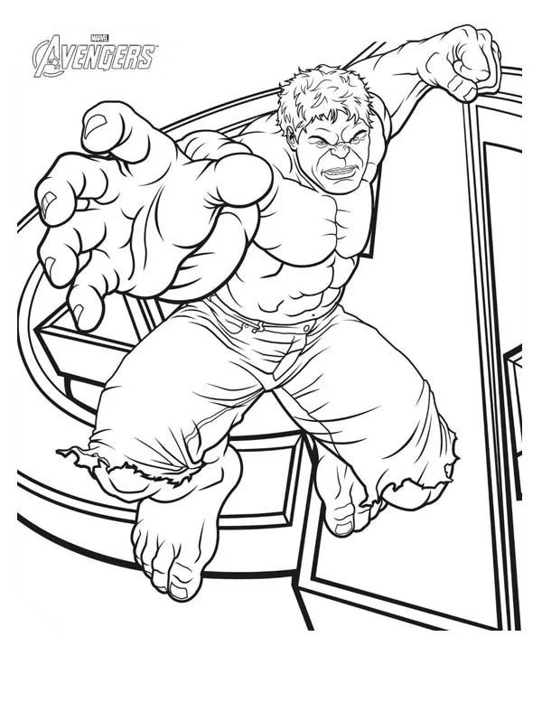 Desenho de Vingadores para colorir e imprimir: número 9