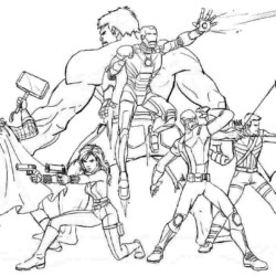 Desenho de Vingadores para colorir e imprimir: número 10