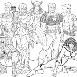 Desenho de Vingadores para colorir e imprimir: número 11
