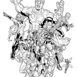 Desenho de Vingadores para colorir e imprimir: número 12