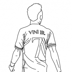Desenho de Vini Jr para colorir e imprimir: número 4