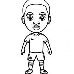 Desenho de Vini Jr para colorir e imprimir: número 6