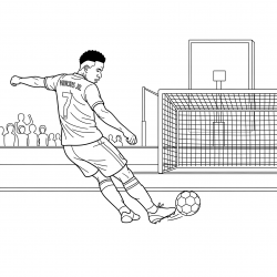 Desenho de Vini Jr para colorir e imprimir: número 10