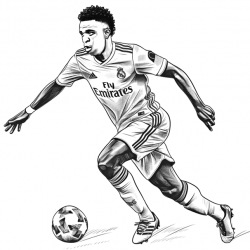 Desenho de Vini Jr para colorir e imprimir: número 13