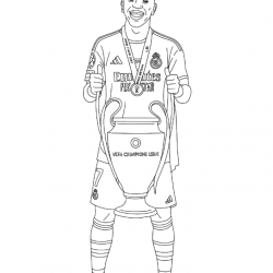 Desenho de Vini Jr para colorir e imprimir: número 14
